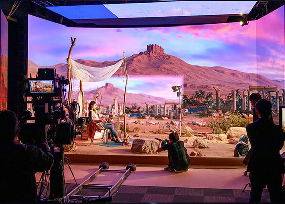 7680Hz Flimmaking Virtual Studio Ringan XR Hd Led Dinding Video P1.95 P2.6 P2.5