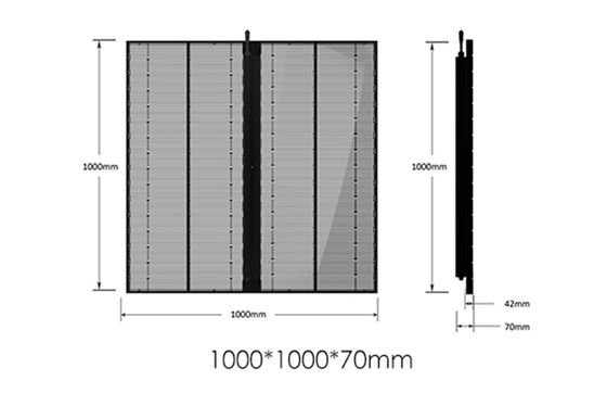 Kecerahan Tinggi Indoor Outdoor SMD P2.84 P20 Full Color Video Wall Glass LED Mesh
