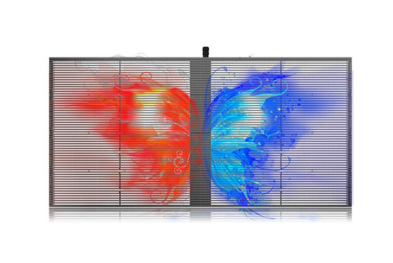 Kecerahan Tinggi Indoor Outdoor SMD P2.84 P20 Full Color Video Wall Glass LED Mesh