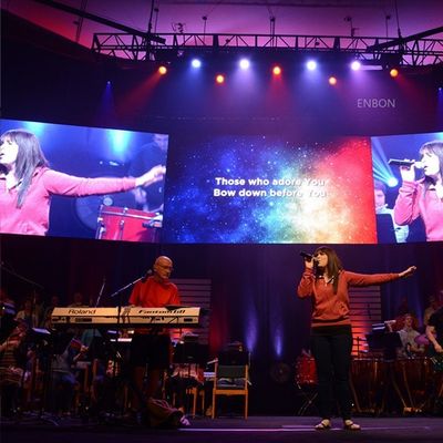 P3.91 AC110V Tampilan LED Penuh Warna Dalam Ruangan SMD2020 2880HZ