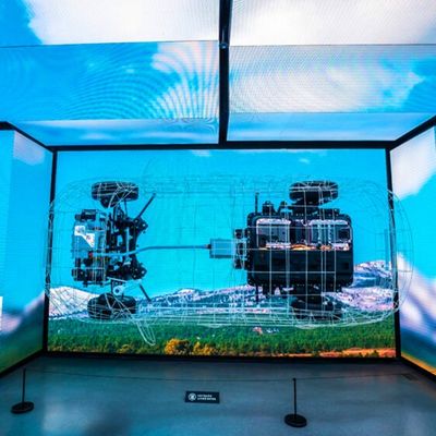 3840hz 3D Dinding Video LED Melengkung Immersive P1.57 P1.87 P2 Virtual