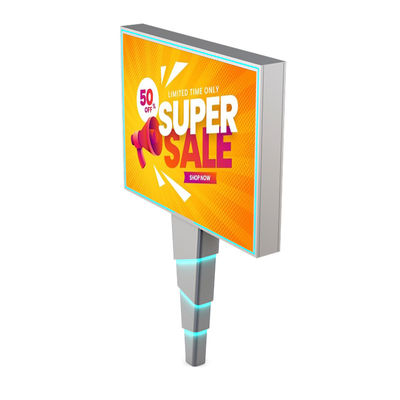 Mudah instalasi 8000nits IP65 p6 baja outdoor dipimpin digital papan reklame