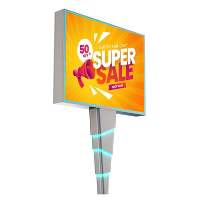 Mudah instalasi 8000nits IP65 p6 baja outdoor dipimpin digital papan reklame