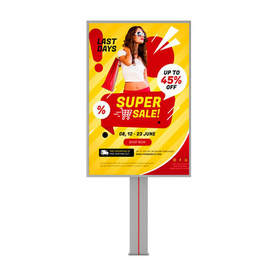 Desain custom high end p6 8000nits baja tahan air IP65 digital outdoor led billboard untuk iklan