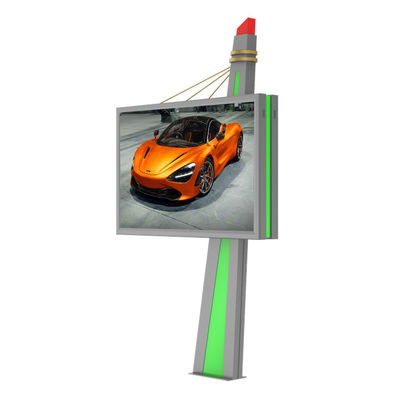 P6 disesuaikan kecerahan tinggi IP65 tahan air baja layar digital outdoor led billboard