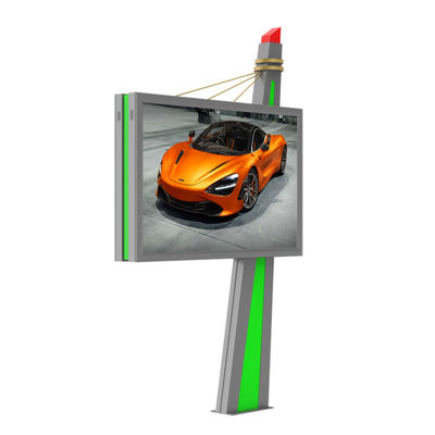 P6 disesuaikan kecerahan tinggi IP65 tahan air baja layar digital outdoor led billboard