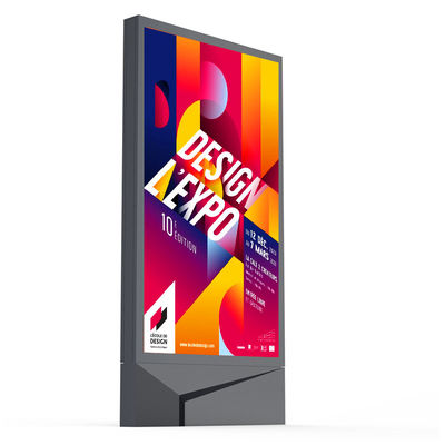 Mudah instalasi 3840Hz IP65 tahan air P4 P5 P6 P8 P10 10000nits Outdoor LED Mupi dipimpin digital signage
