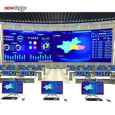 Layar LED tetap dalam ruangan 500x250/750x250/1000x250mm, Lemari Aluminium, 1200nits Kecerahan, P1.56 P1.95 P2.5 P2.6 P2.9 P3.91 untuk tampilan komersial