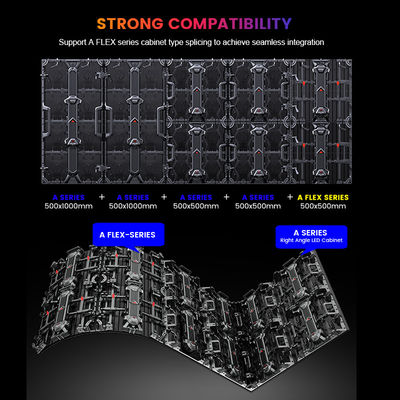 P3.91 Pemandangan LED sewa panggung dengan frekuensi perubahan bingkai 50/60hz dan 800cd/m2 Kecerahan