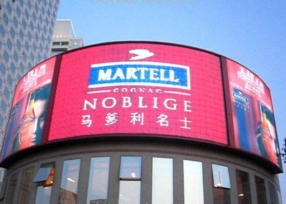 Iklan LED Outdoor Full Color Diprogram Tampilan 10000 Dots / M2 Density