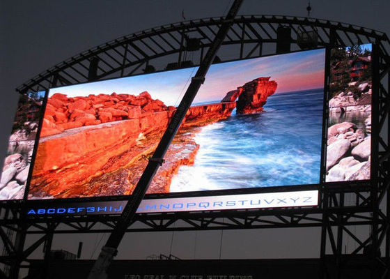 Keseragaman Tinggi Outdoor Full Color LED Dinding Video Display, P10 Led Screen