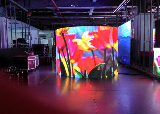 Layar LED Fleksibel Penuh Warna Layar Panggung Panggung Layar Tirai 4mm Hemat Energi