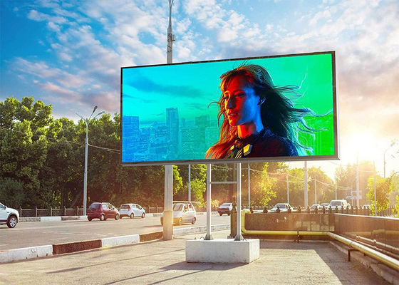 Street Outdoor Advertising Billboard Tampilan LED RGB P10 Full Color Die Casting