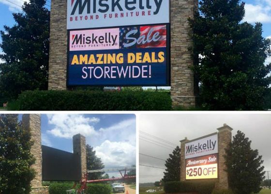 IP65 RGB Statis Luar Ruangan LED Billboard P20 Layar LED Penuh Warna Untuk Sekolah