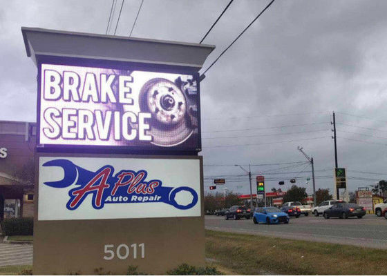 Outdoor Double Side Akses Depan LED Display HD P4 Dengan Kabinet Pembukaan Depan