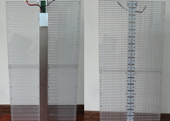 70% Layar LED Transparan P3.9mm Dinding Kaca Layar LED Ringan