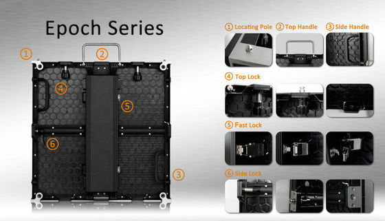 280W / M2 P3.91 1200nits Rental LED Display 500 * 1000mm