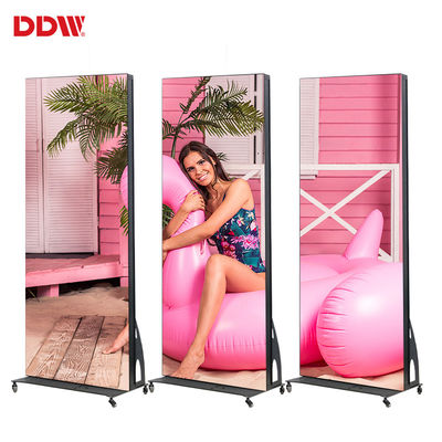 Flooring Standing Move Layar Periklanan Video Digital Cerdas Luar Ruangan P2.5